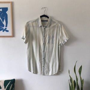 UO Striped Short Sleeve Button Down